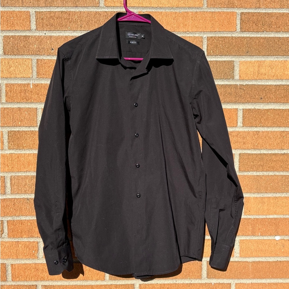 Milani Men's Black Dress Shirt